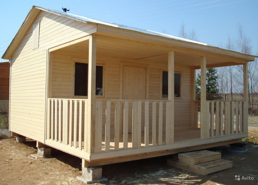 Бытовка 6х3 с верандой 6х3