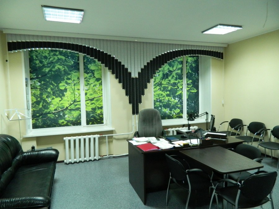 Дизайн кабинета с окном
