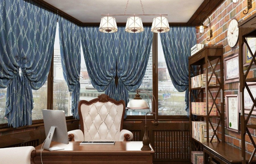 Римская штора в офис