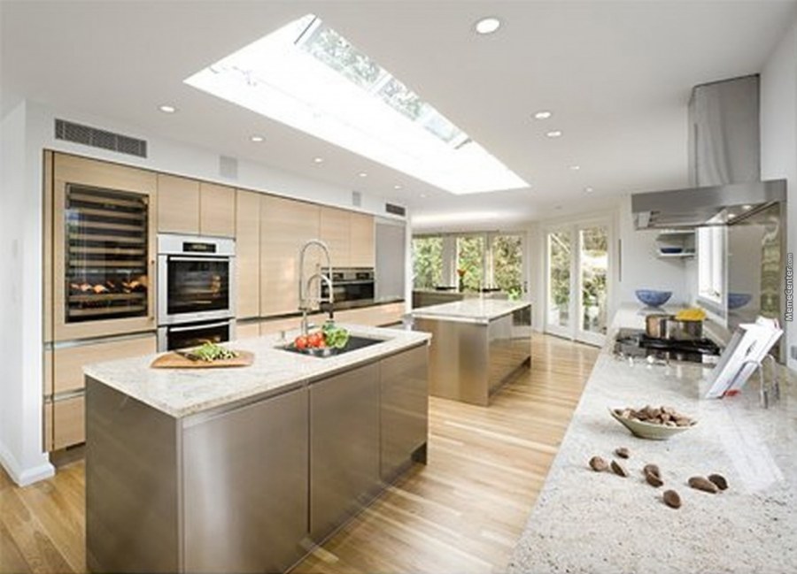 Современные большие кухни