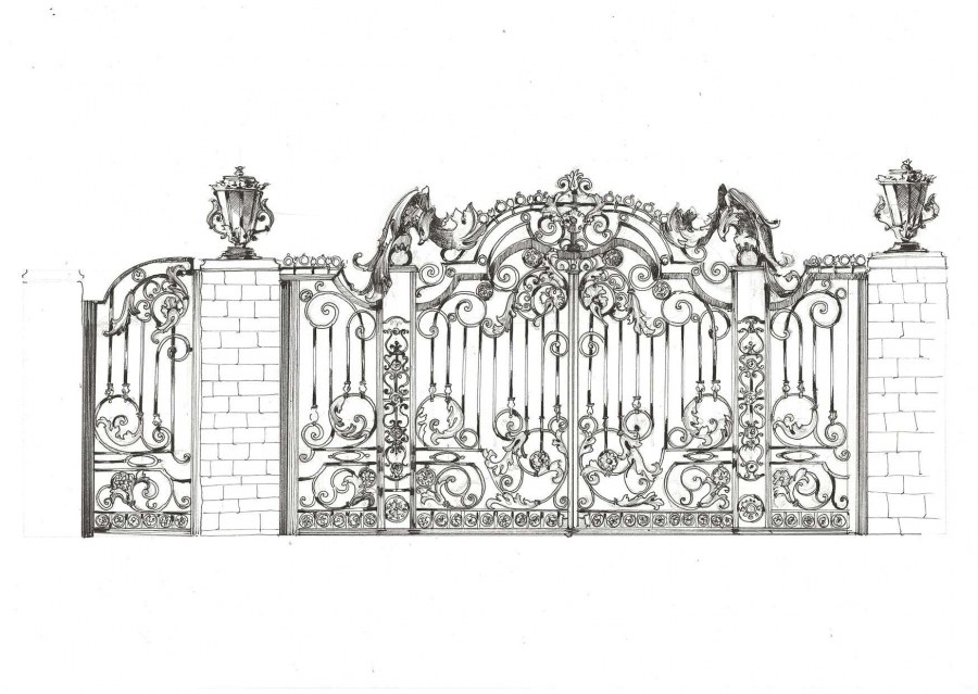 Кованые ворота Сикард