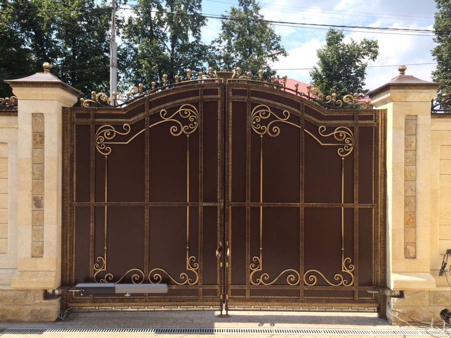 Кованые ворота v -71 magiya-metalla
