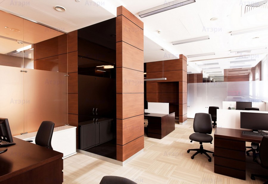 Современная отделка стен в офисе
