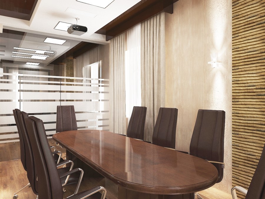 Современная отделка стен в офисе