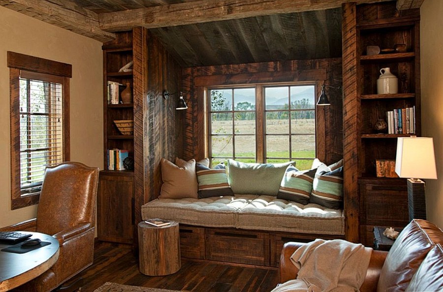 Состаренное дерево в интерьере