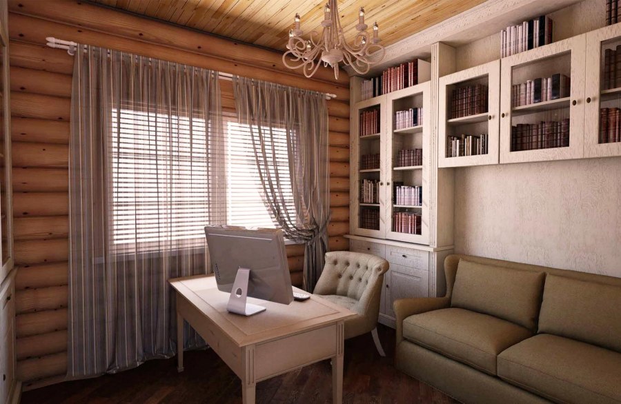 Интерьер деревянного дома вагонка