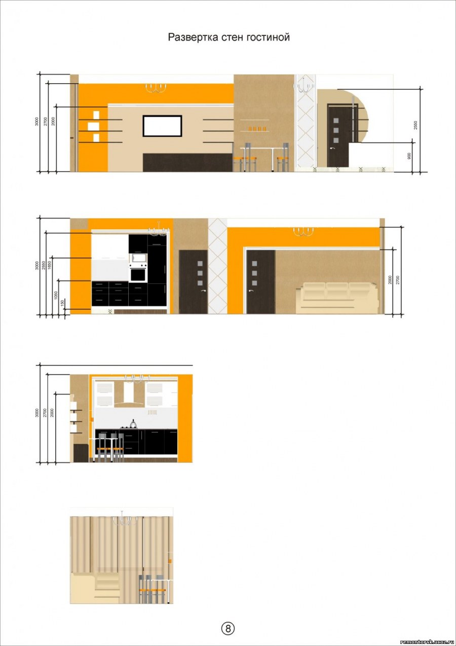 Развертка стен офиса