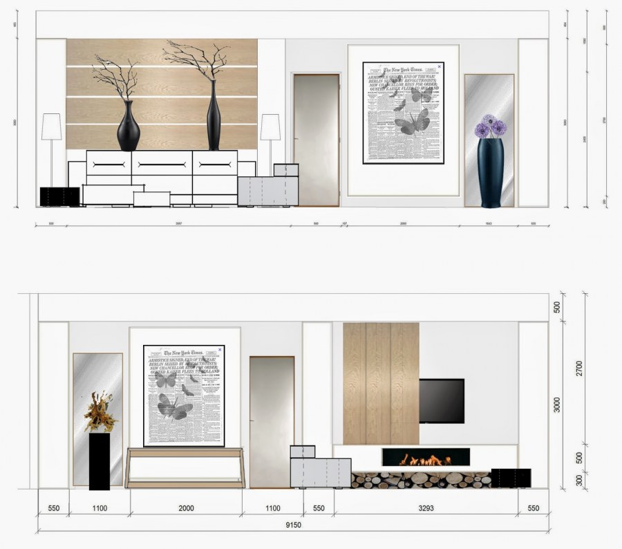 Развертка стен в архикад 3д
