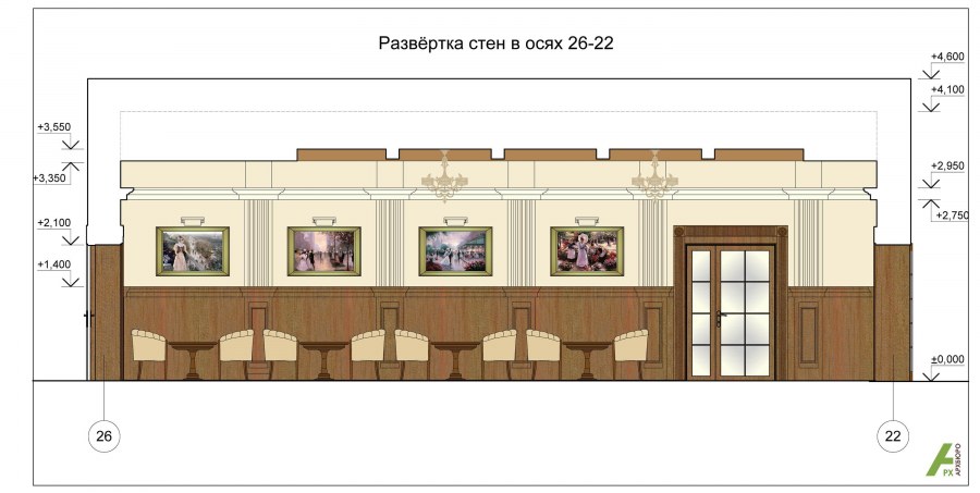 Архикад развертка стен