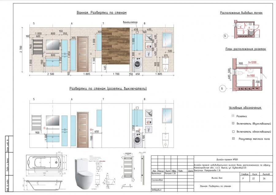 Развертка кровати архикад