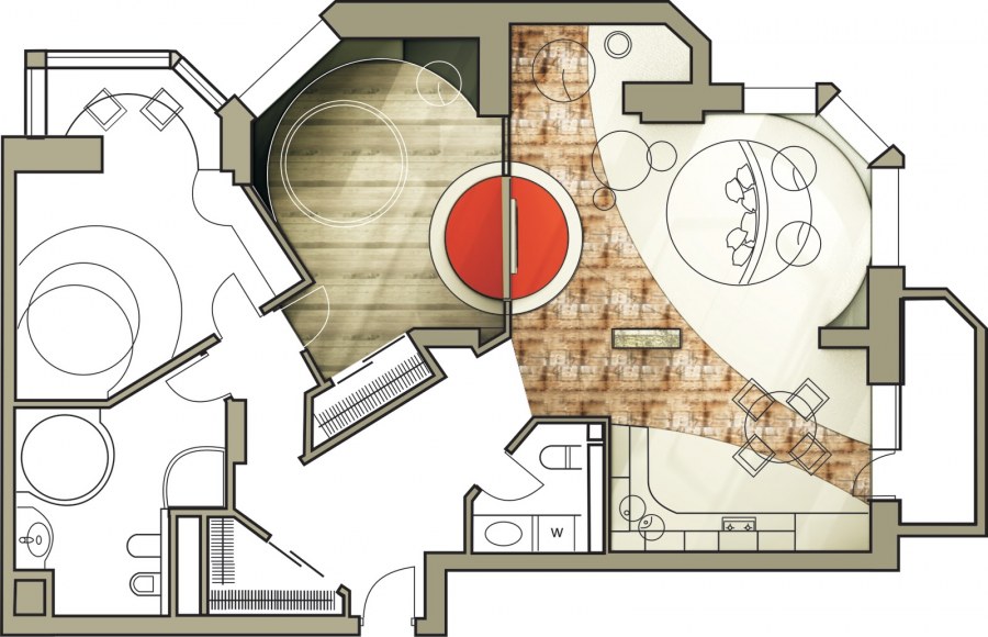 Планировка функциональное зонирование квартиры