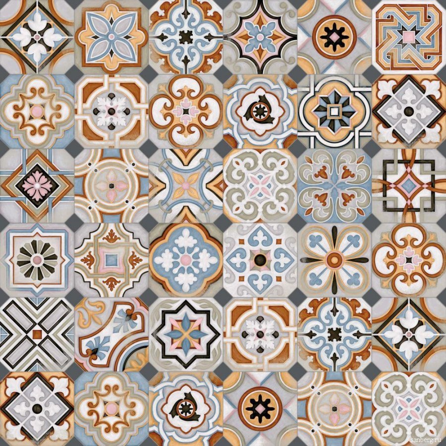 Керамическая плитка декор Octogono MUSICHALLS Multicolor 20x20