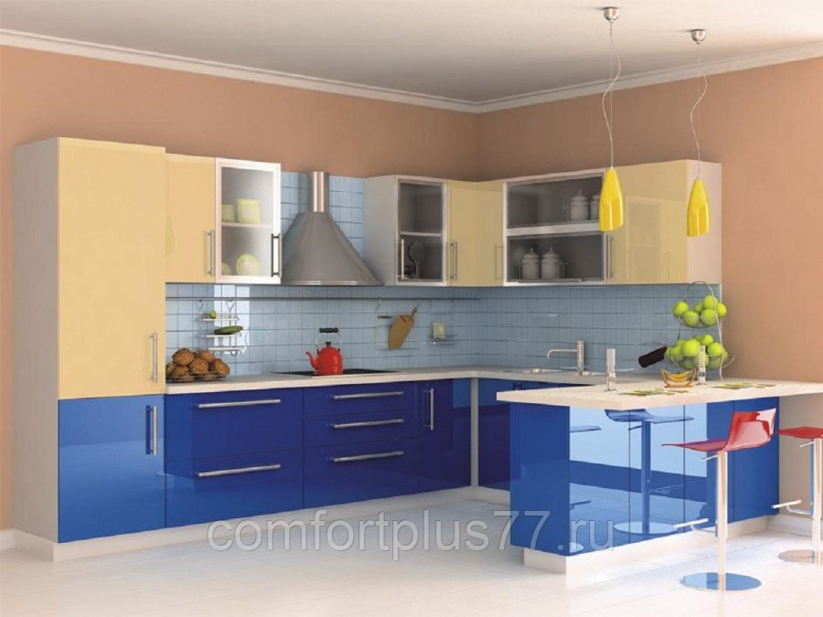 Синие кухни