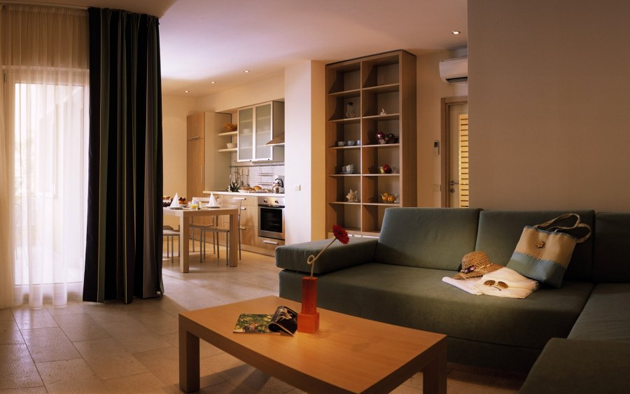 Гостиная с камином