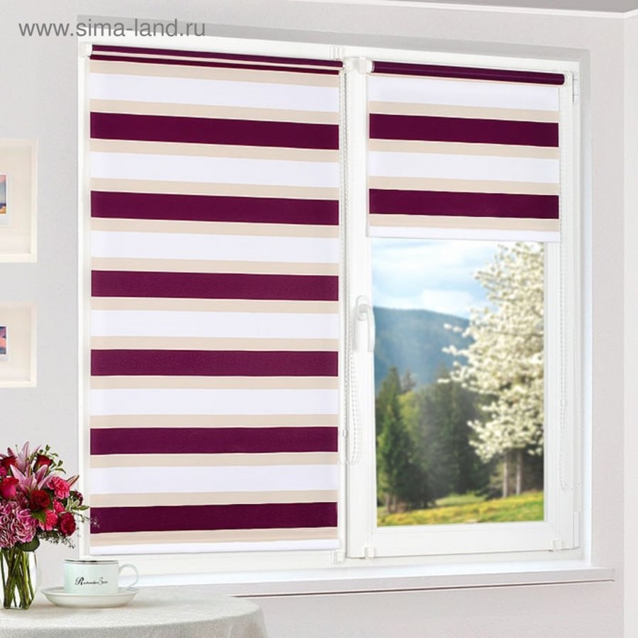 Жалюзи вертикальные двухцветные