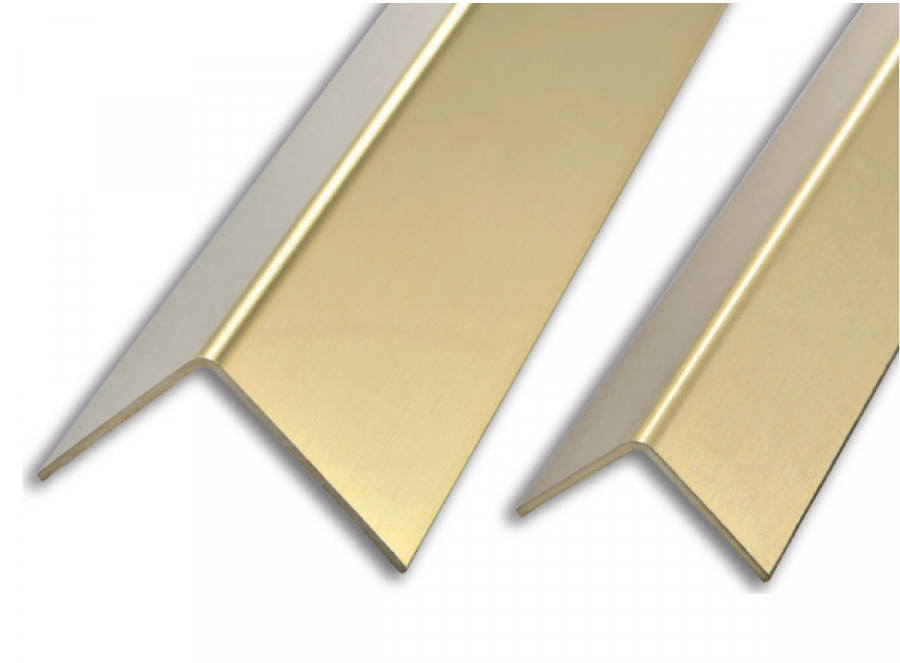 Уголок алюминиевый анодированный 20х20 золотистый