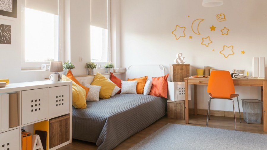Оранжевая детская комната