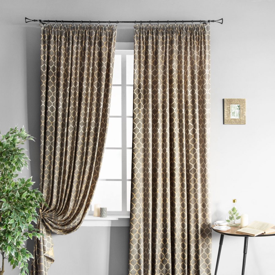 Тюль золотистого цвета