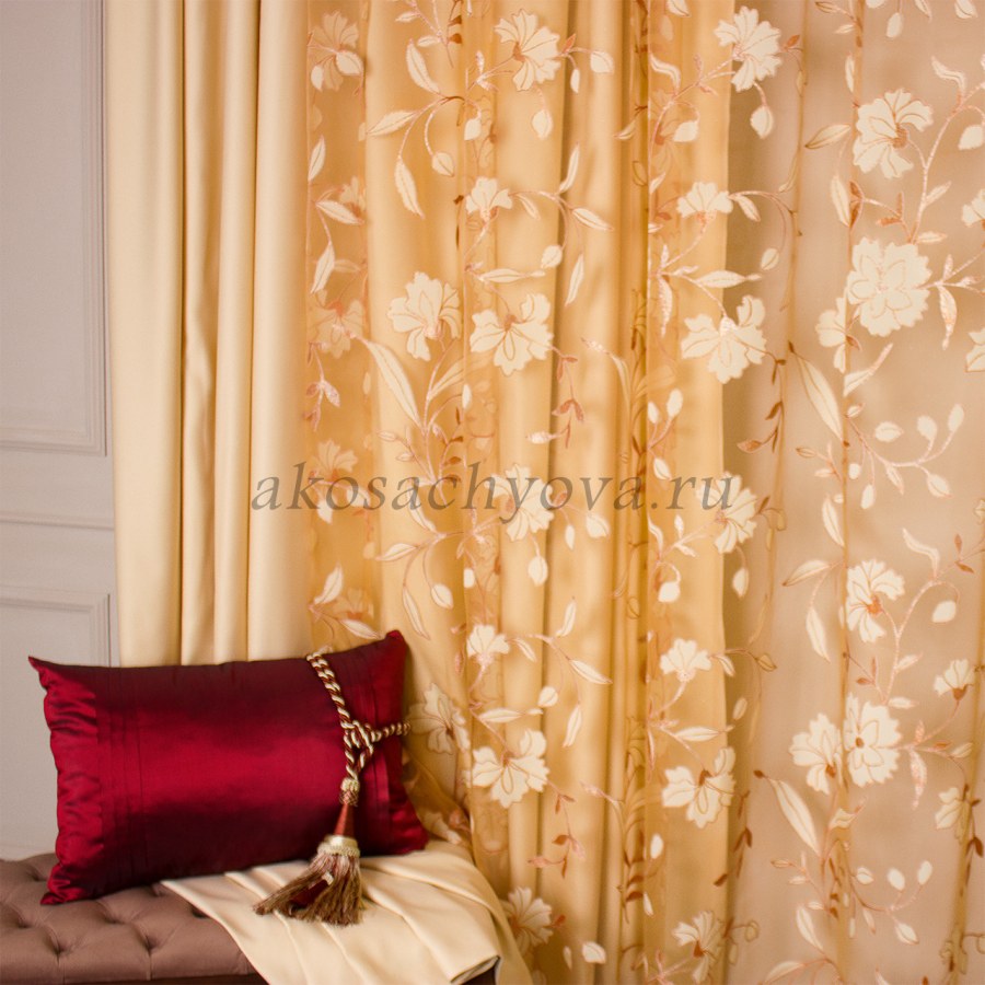 Тюлевые шторы для спальни