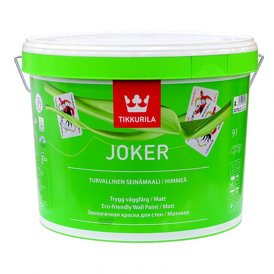 Краска экологичная Tikkurila Joker цвет белый 9 л