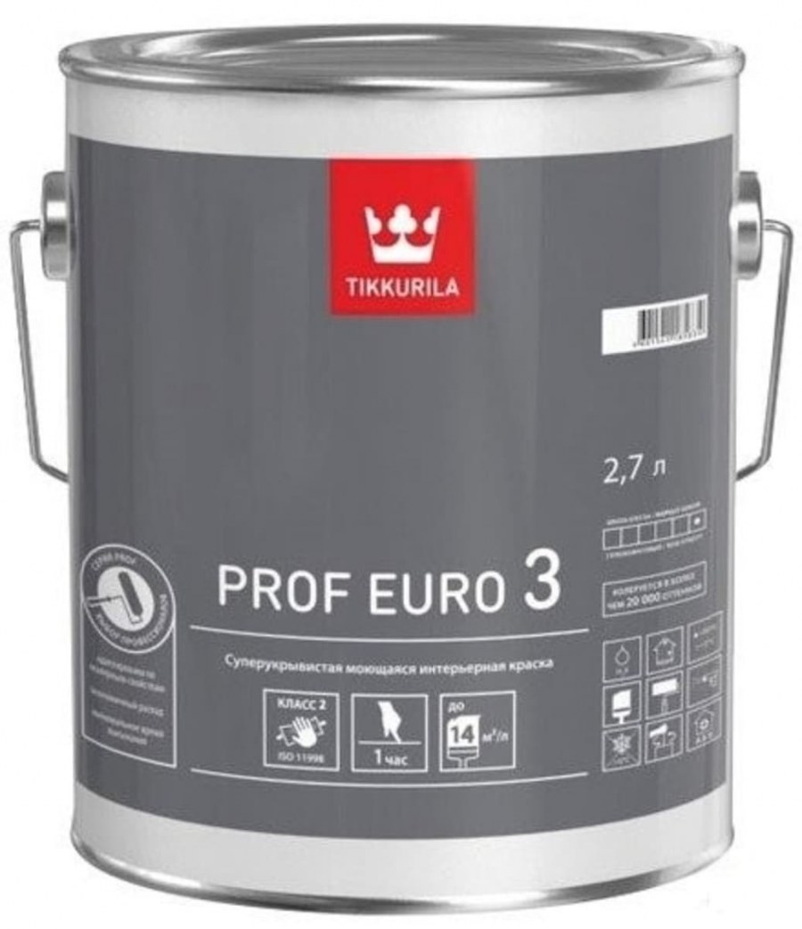 Краска Tikkurila Euro-20 база а 2.7 л