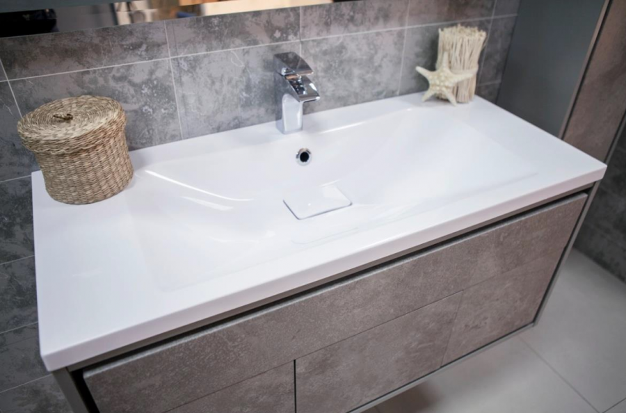 Тумба под раковину Уэльс 100 темный шоколад (раковина Брук 1000) 1a207901wac30