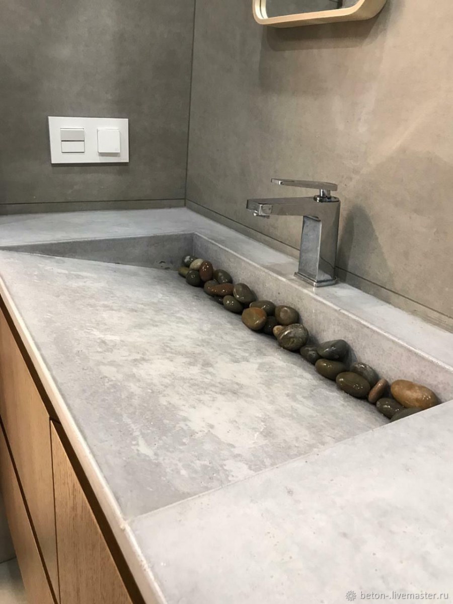 Раковина с щелевым сливом inline.