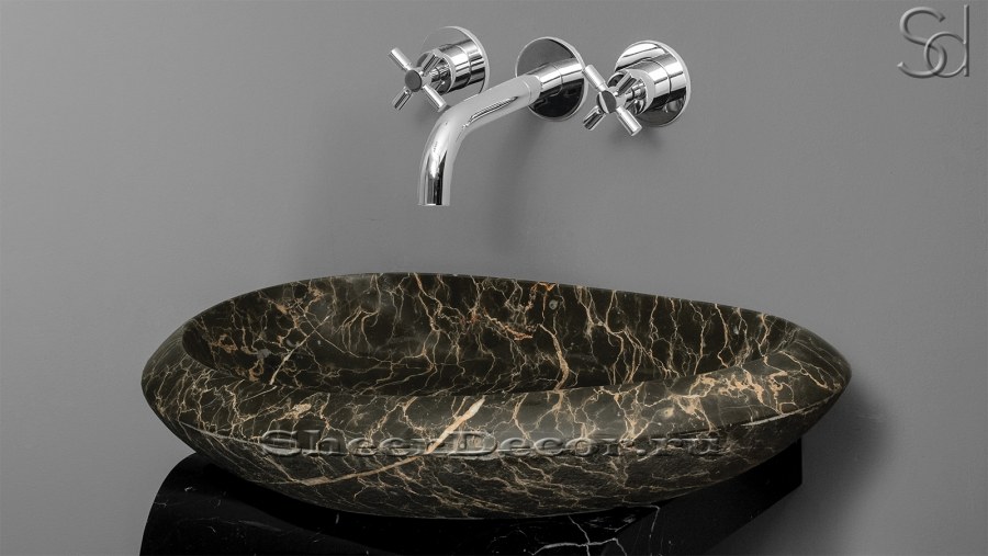 Раковина накладная натуральный камень