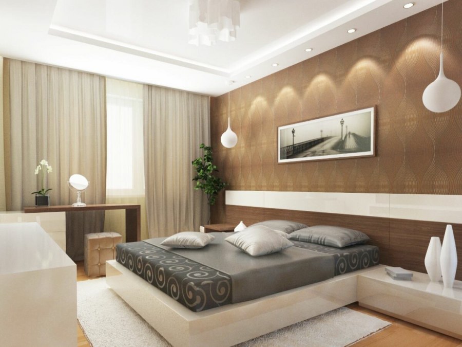 Комната в бежево-коричневых тонах