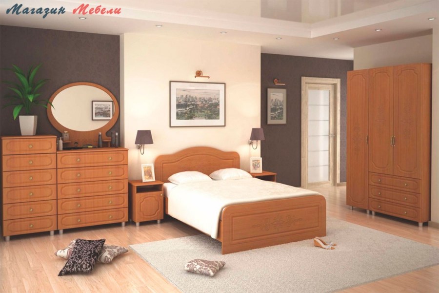 Спальня Фиеста кр-504 дуб Млечный/перламутр