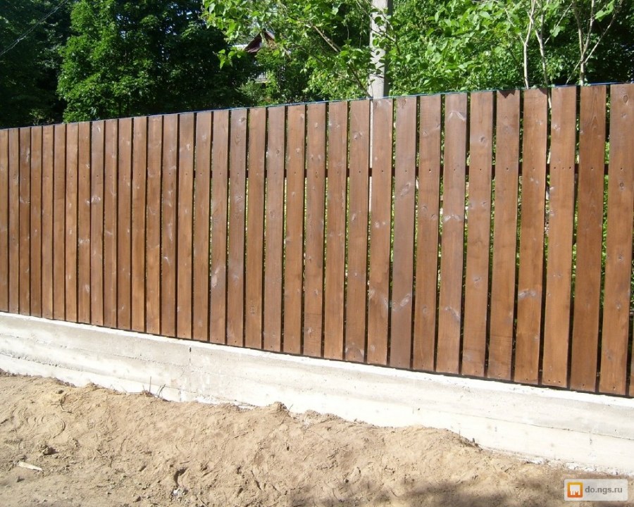 Забор штакетник деревянный