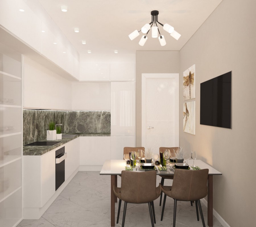 Квадратная кухня