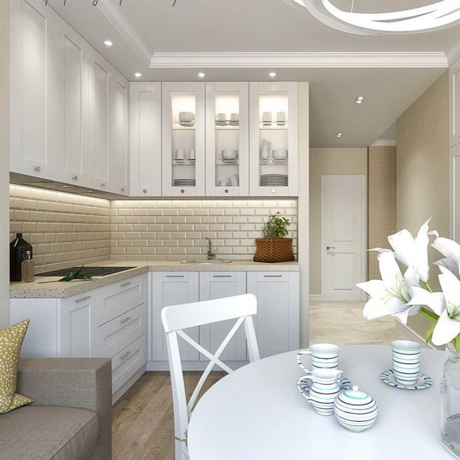 Стильная маленькая кухня в современном стиле