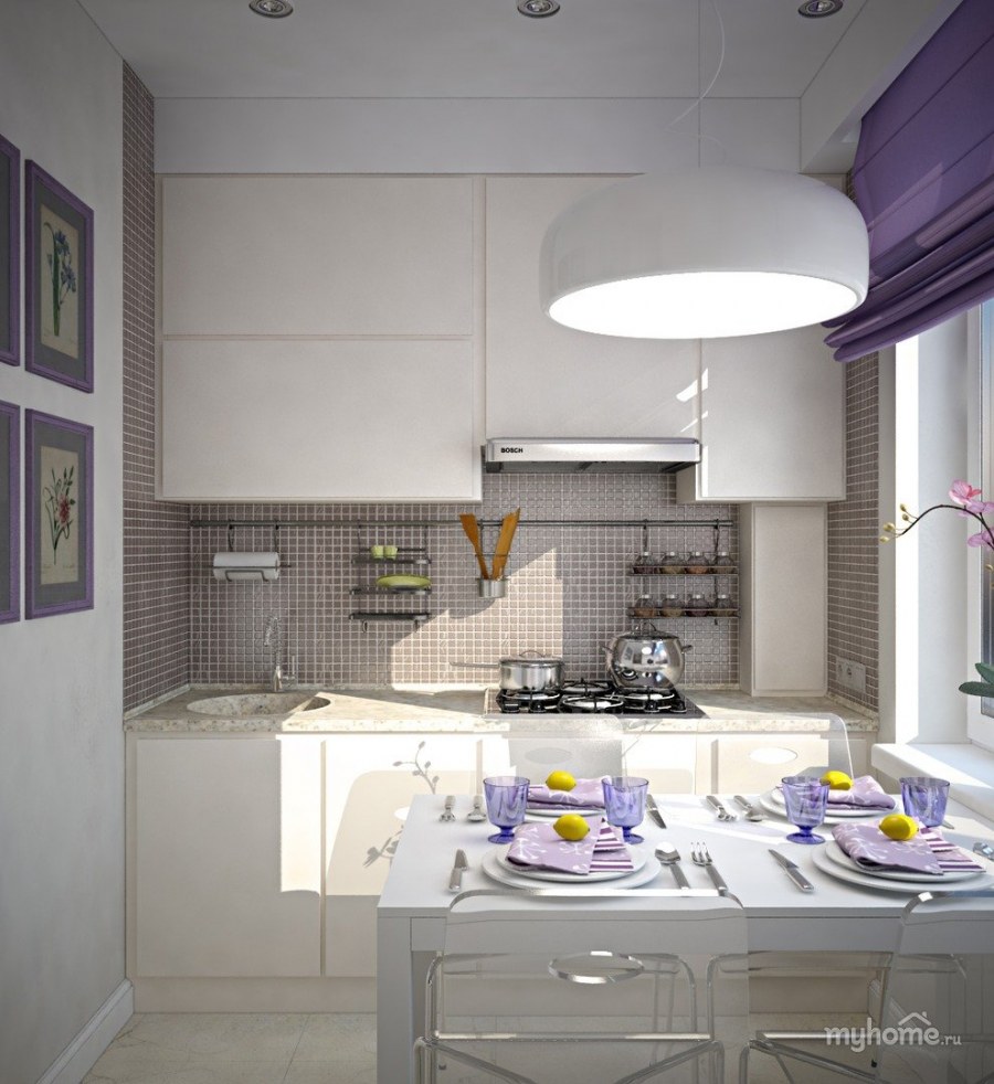 Маленькая светлая кухня