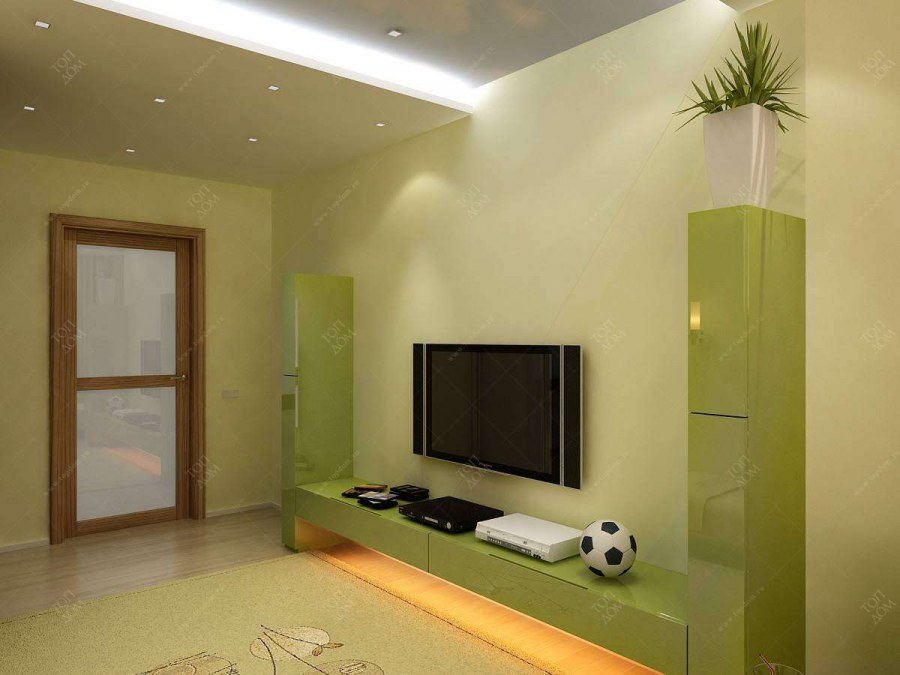 Стены в зале под покраску