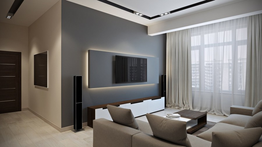 Покраска стен в гостиной дизайн