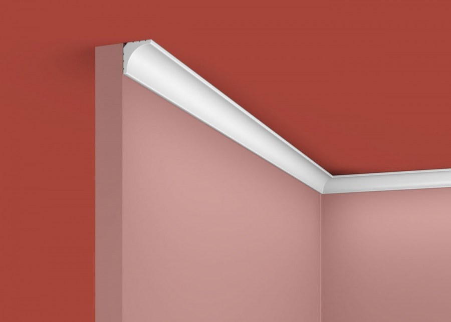 Плинтус потолочный Cosca k1 50х50х2000мм белый гладкий ЭКОПОЛИМЕР