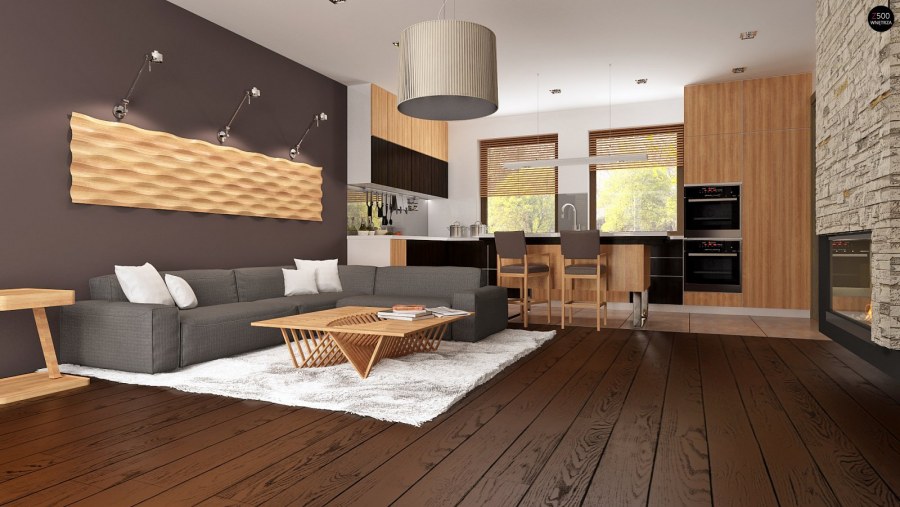 Интерьер дома из СИП панелей