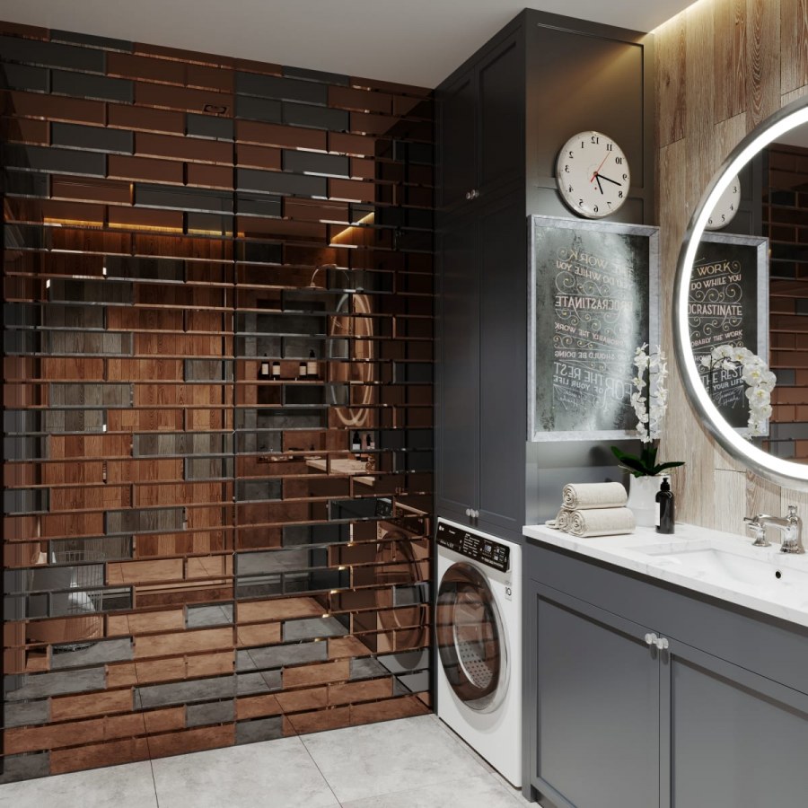 Плитка зеркальная Sensea прямоугольная 20x30 см