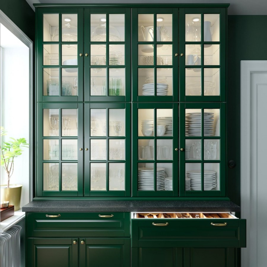 Зелёные кухни будмин икеа