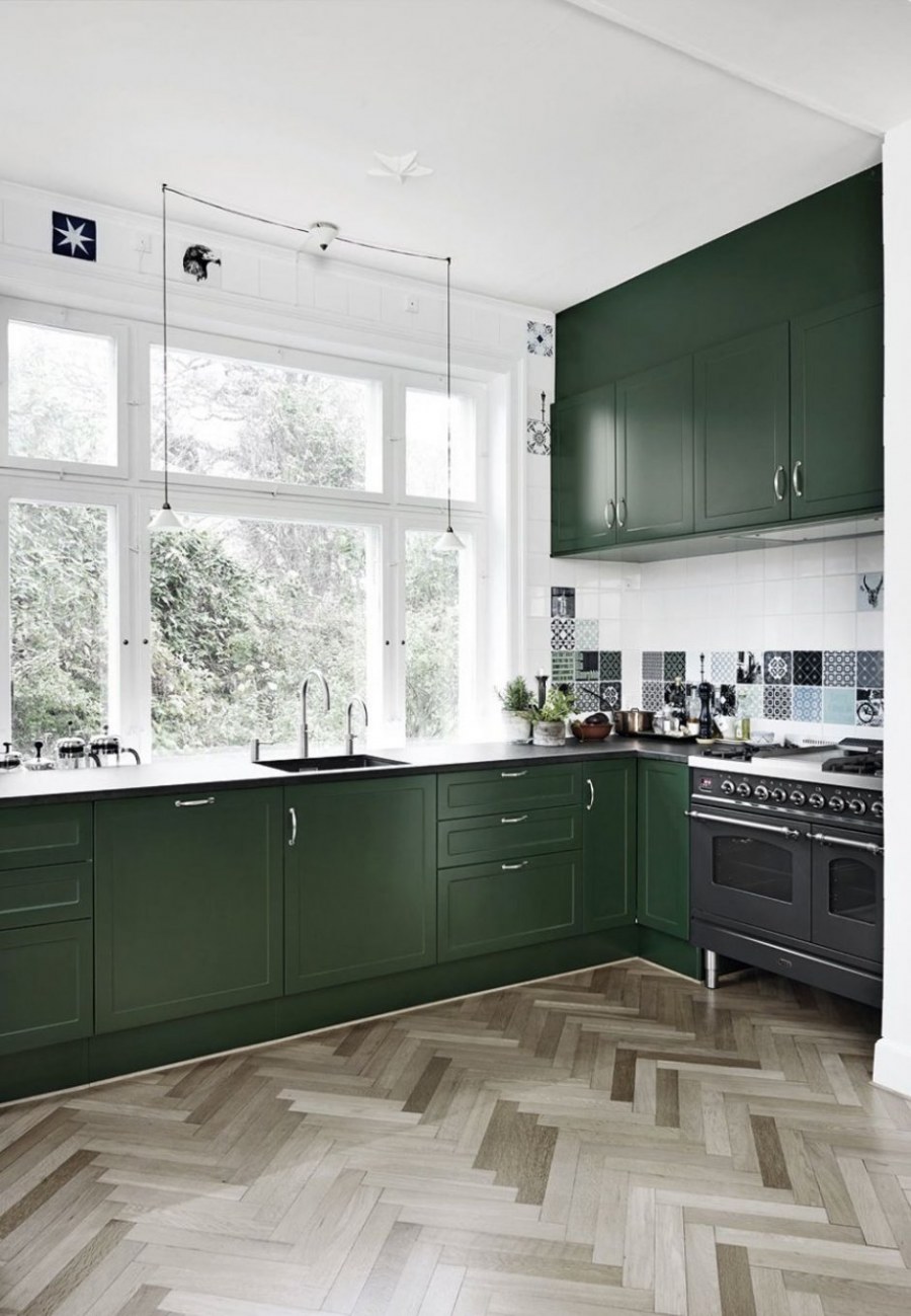 Ikea зеленая кухня