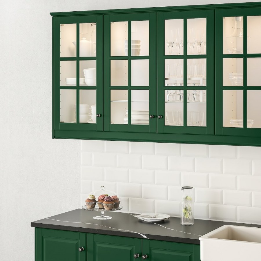 Икеа кухня Будбин зеленая