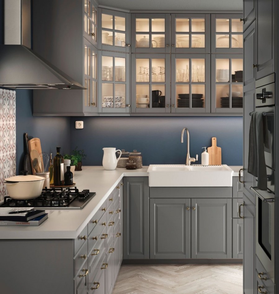 Кухня икеа Булбин зеленая