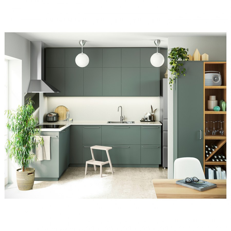 Икеа кухня Будбин зеленая