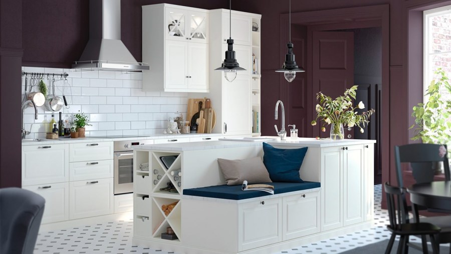 Кухня икеа Будбин серая