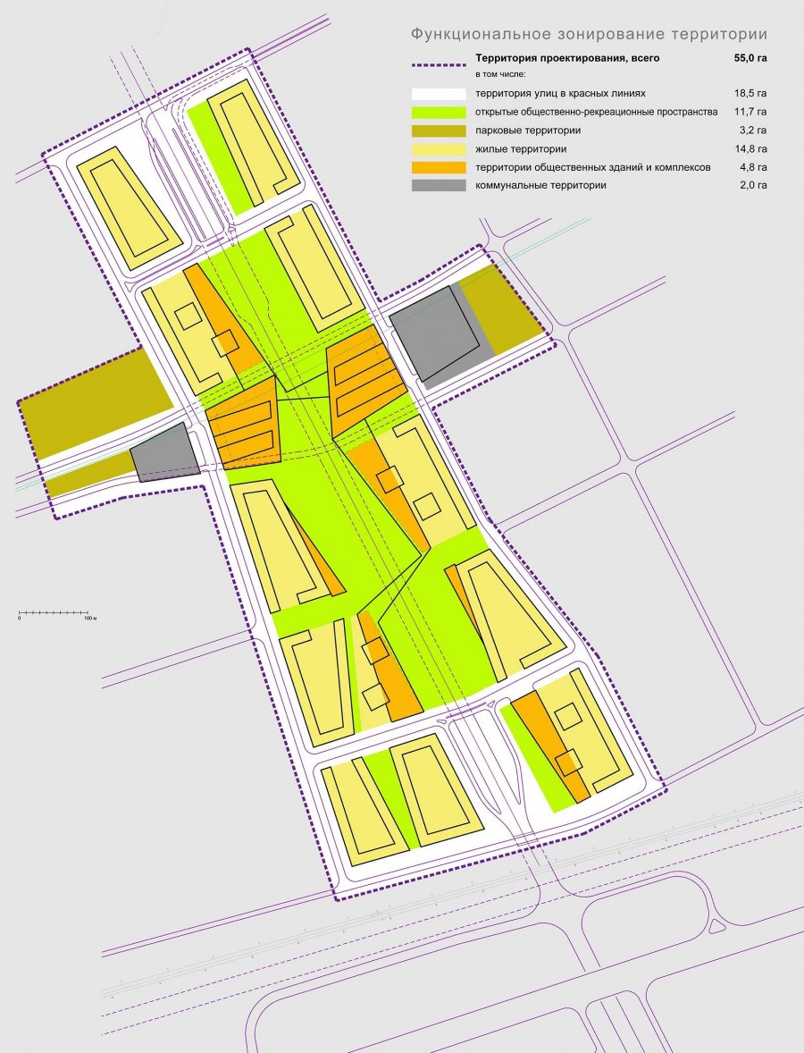 Схема функционального зонирования территории города