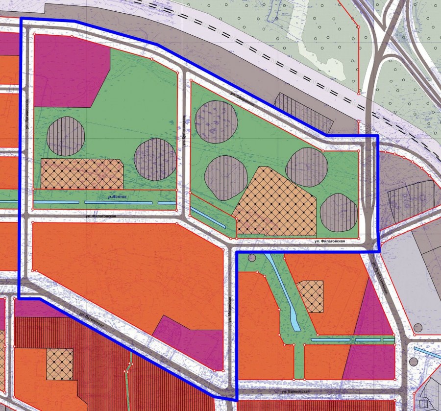Схема функционального зонирования территории завода