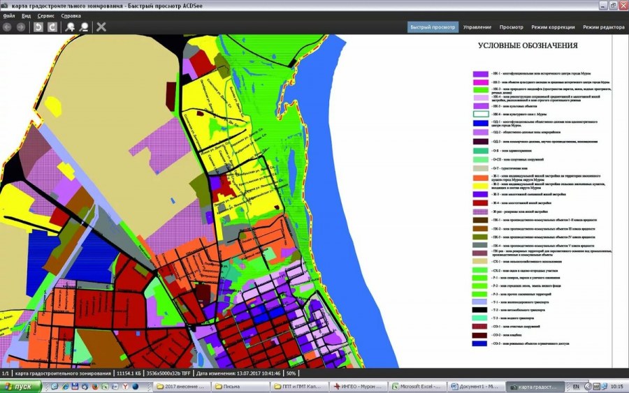 Схема функционального зонирования города Сочи