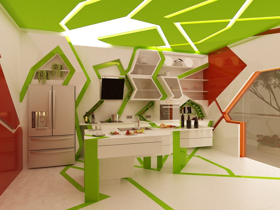 Кухня в стиле кубизм