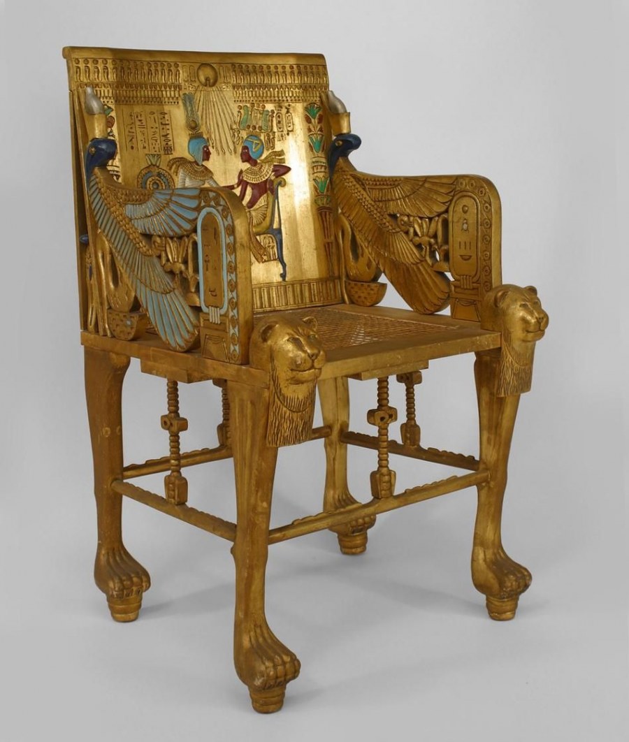 Древний Египет золотой трон Тутанхамона